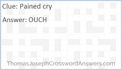 Pained cry Answer