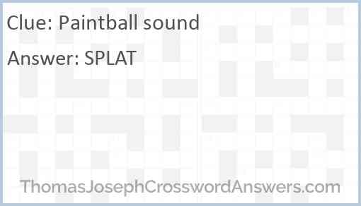 Paintball sound Answer