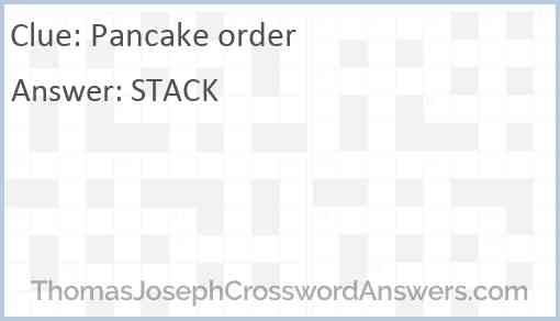 Pancake order Answer