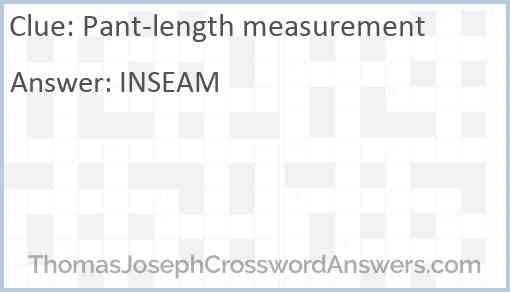 Pant-length measurement Answer