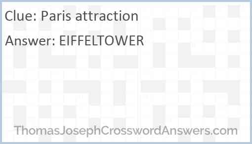 Paris attraction Answer