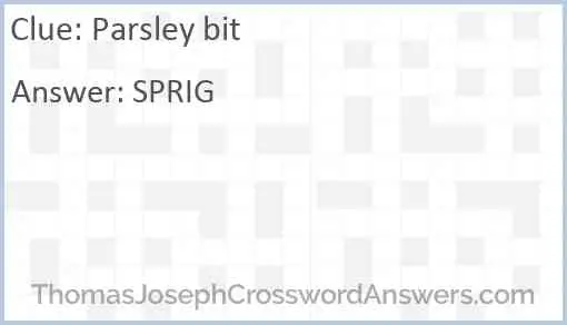 Parsley bit Answer