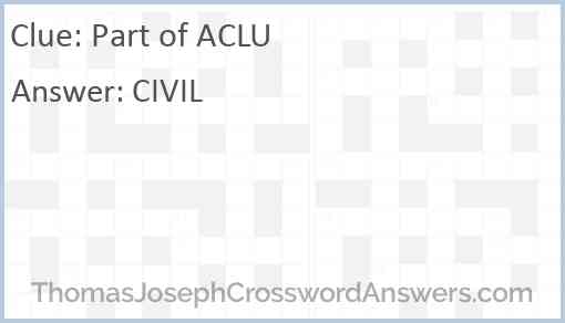 Part of ACLU Answer