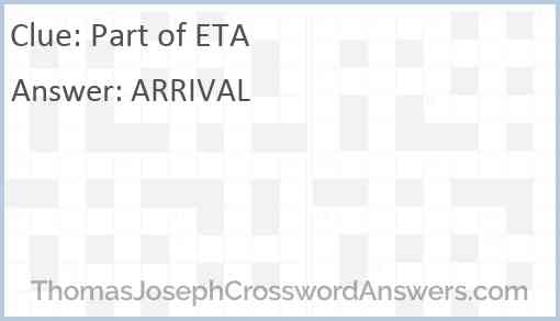 Part of ETA Answer