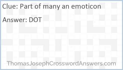 Part of many an emoticon Answer