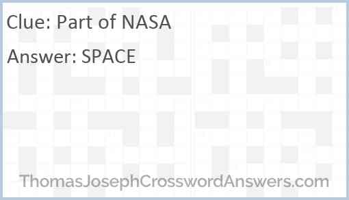 Part of NASA Answer