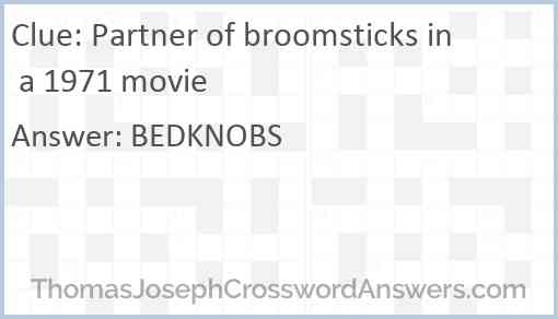 Partner of broomsticks in a 1971 movie Answer