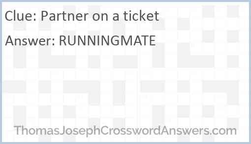 Partner on a ticket Answer