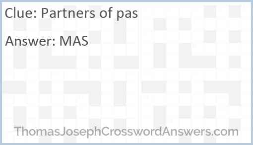 Partners of pas Answer
