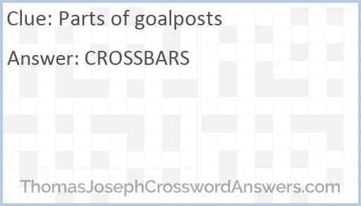 Parts of goalposts Answer