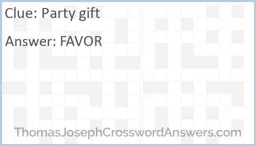 Party gift Answer