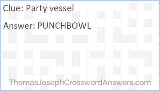 Party vessel Answer