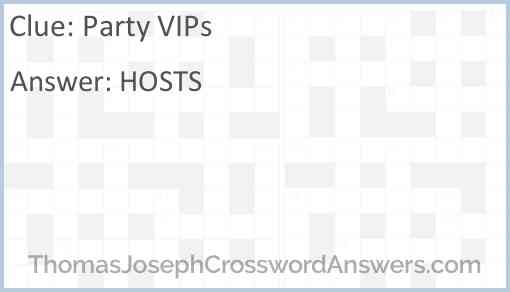 Party VIPs Answer