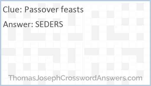 Passover feasts Answer