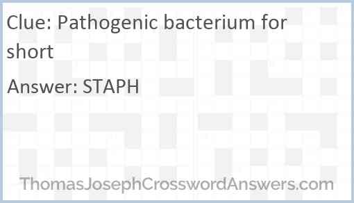 Pathogenic bacterium for short Answer