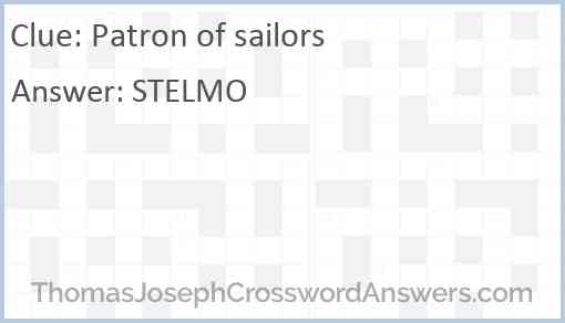 Patron of sailors Answer