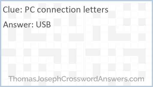 PC connection letters Answer