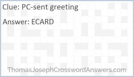 PC-sent greeting Answer