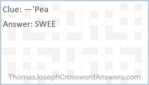 —’Pea Answer