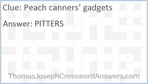 Peach canners’ gadgets Answer