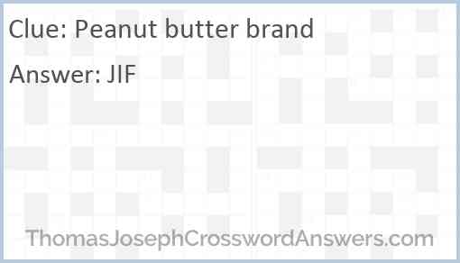 Peanut butter brand Answer