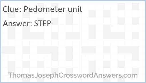 Pedometer unit Answer