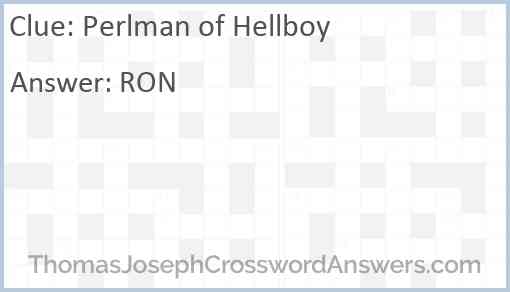 Perlman of Hellboy Answer