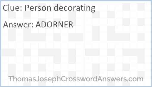 Person decorating Answer