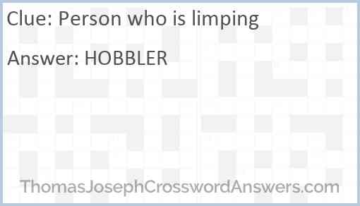 Person who is limping Answer