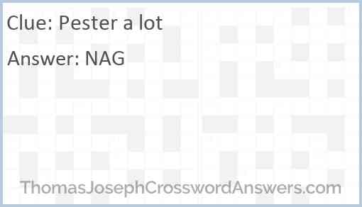 Pester a lot Answer