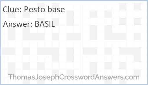 Pesto base Answer