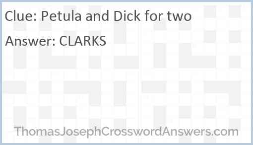 Petula and Dick for two Answer