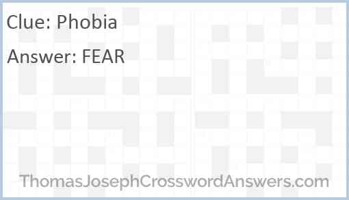 Phobia Answer