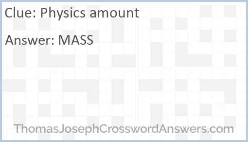 Physics amount Answer