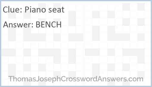 Piano seat Answer