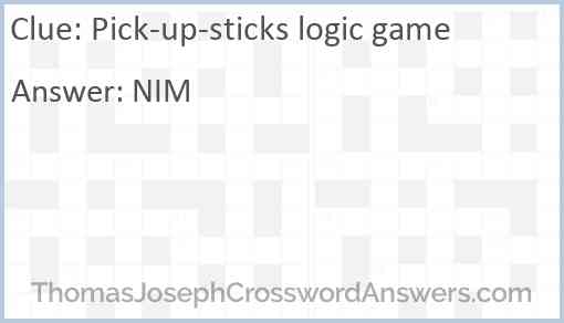 Pick-up-sticks logic game Answer