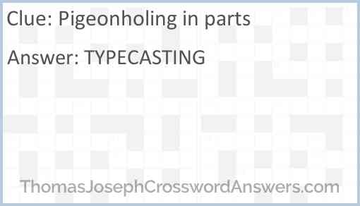 Pigeonholing in parts Answer