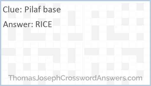 Pilaf base Answer