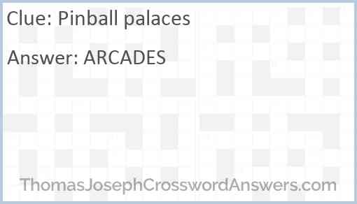 Pinball palaces Answer