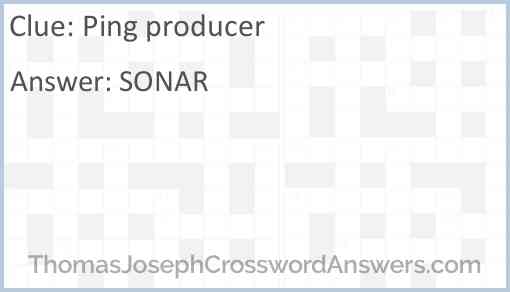 Ping producer Answer
