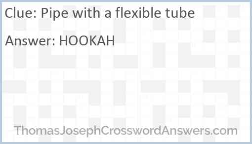 Pipe with a flexible tube Answer