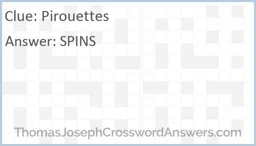 Pirouettes Answer