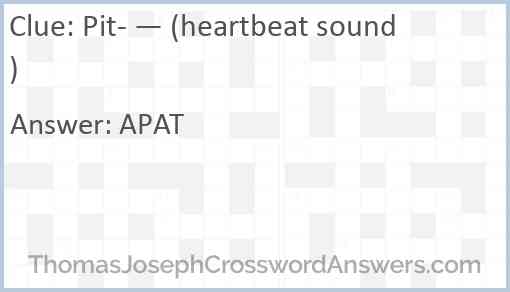 Pit- — (heartbeat sound) Answer