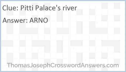 Pitti Palace's river Answer