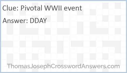 Pivotal WWII event Answer