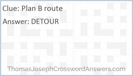 Plan B route Answer