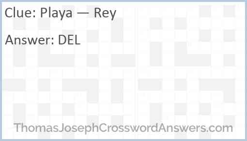 Playa — Rey Answer