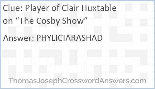 Player of Clair Huxtable on “The Cosby Show” Answer