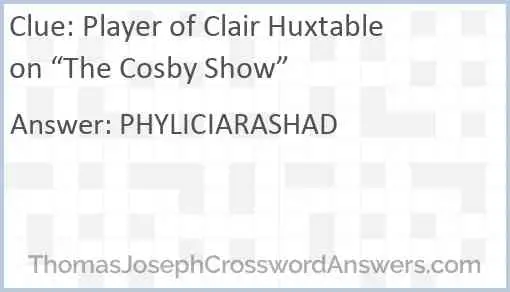 Player of Clair Huxtable on “The Cosby Show” Answer