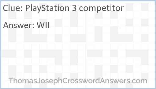 PlayStation 3 competitor Answer